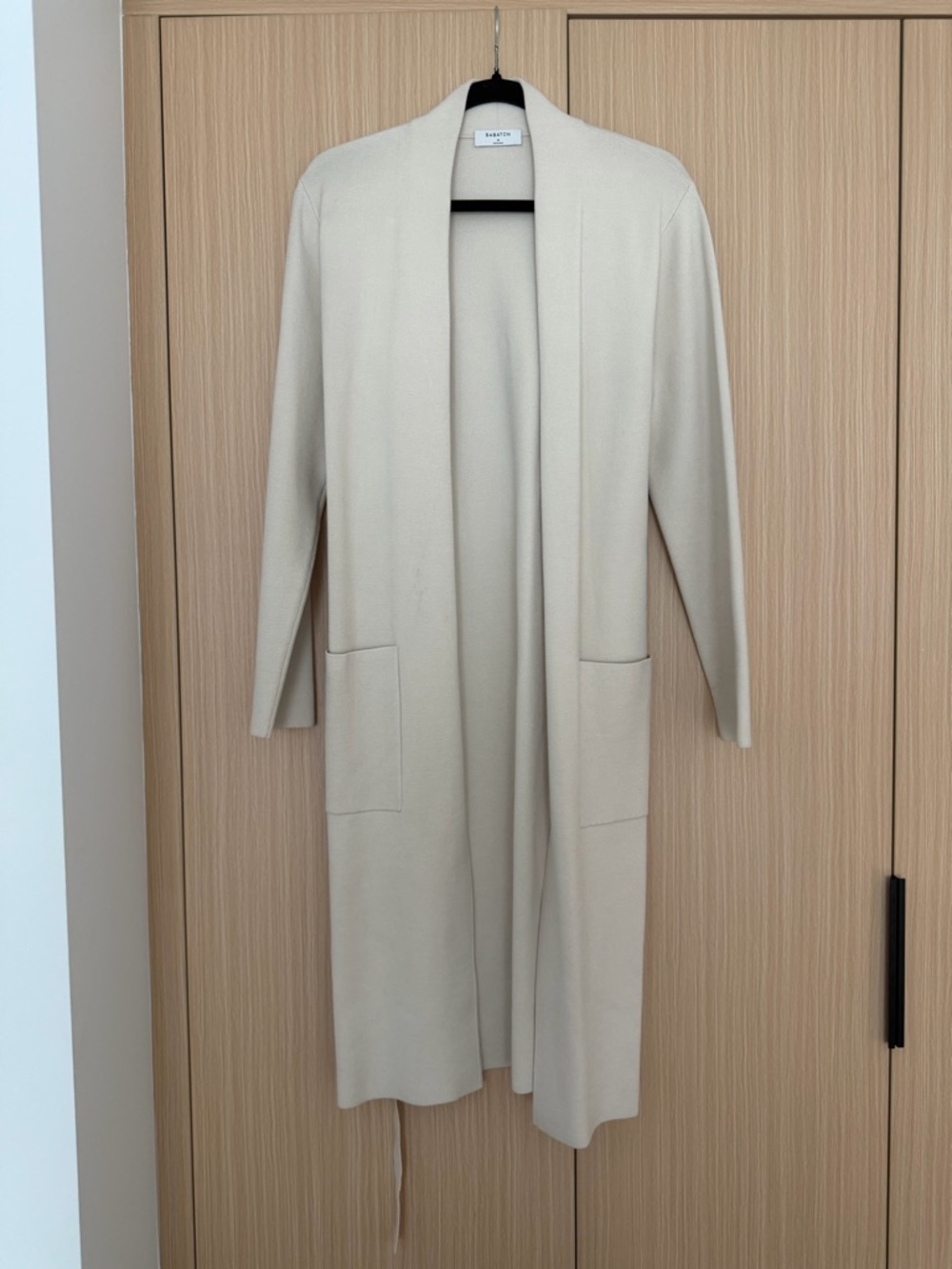 Aritzia Babaton Soft Cream Longline Open Cardigan
